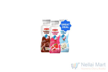 Britannia Winkin Cow Milkshake - Vanilla/Strawberry/Badam/Chocolate/Bourbon 180ml (Pack of 5) 10% OFF