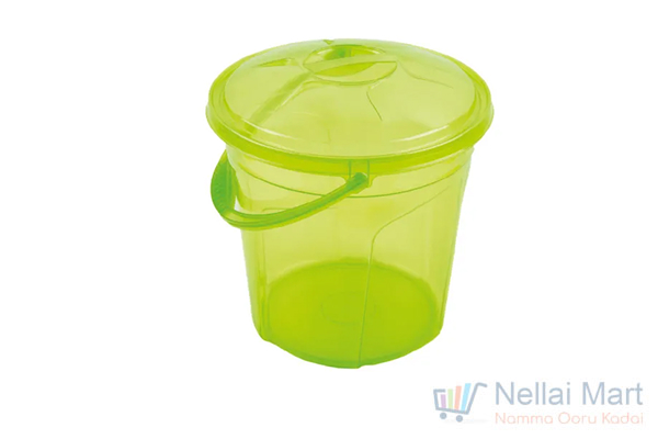 Plastic Bucket with Cap - Transparent