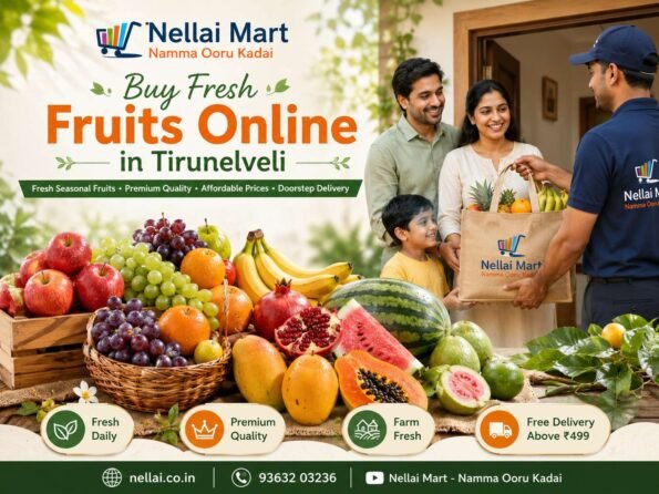 Buy fresh fruits online in Tirunelveli with fresh seasonal fruits and doorstep delivery from Nellai Mart.